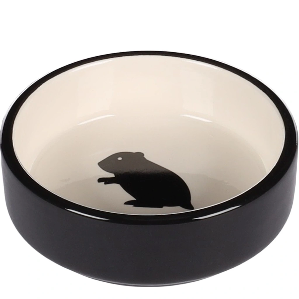 Hamsterskål Nala Sort-hvid Rund 8,5 cm